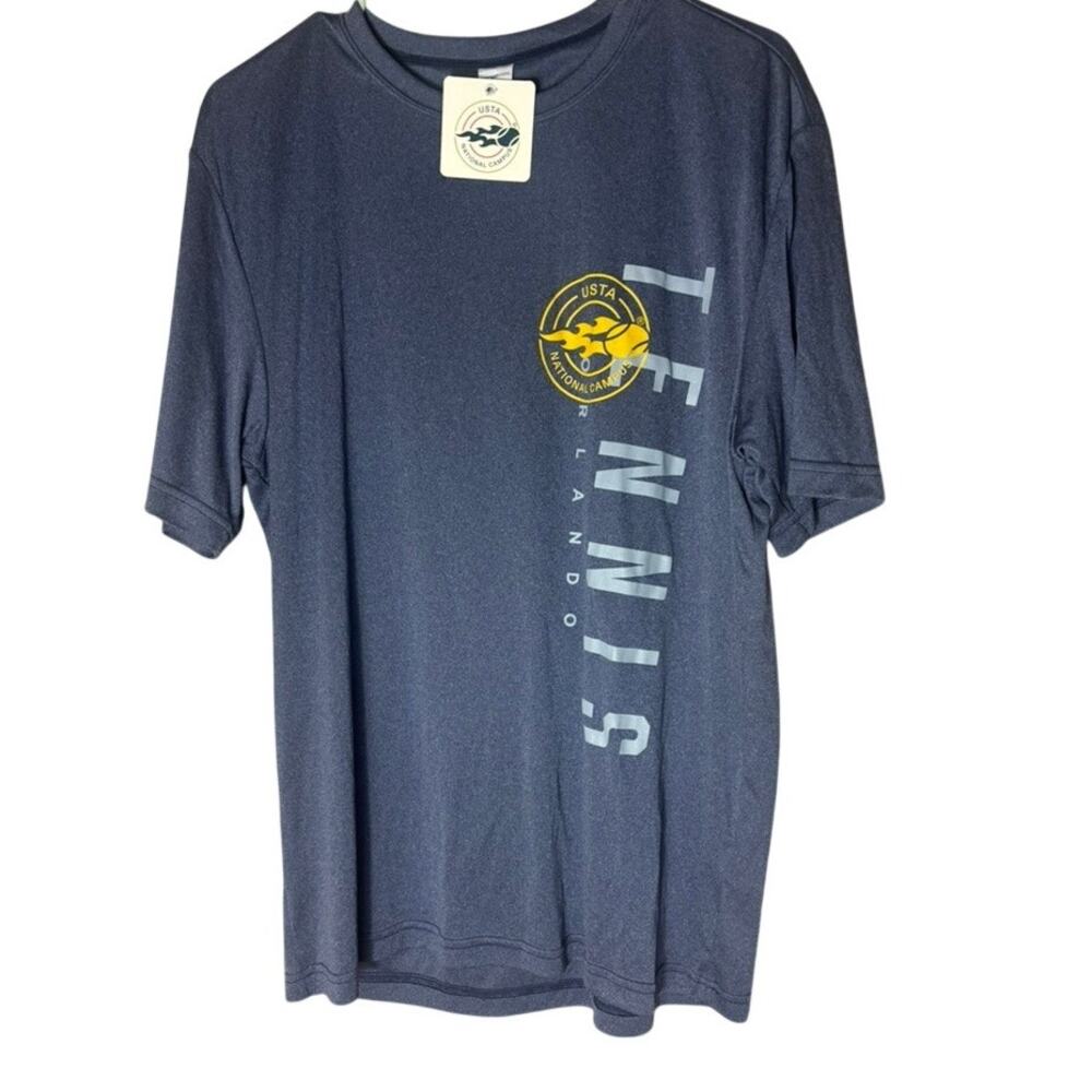 NWT USTA National Campus Tennis T-Shirt Men’s Large Navy Sport-Tek Orlando